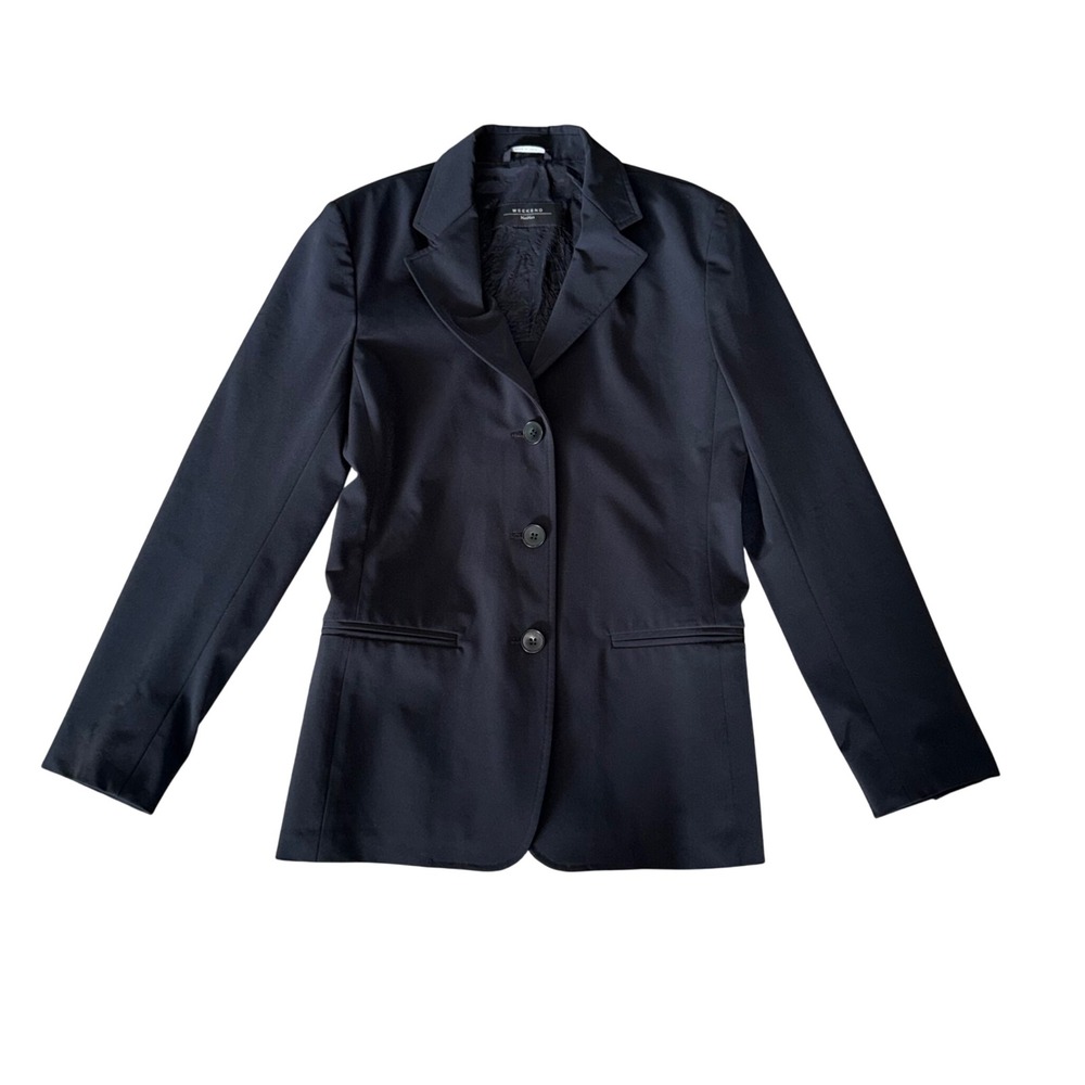 Weekend Max Mara Blazer Women‎ Size 4 Black Excellent Made in Italy 3-Button